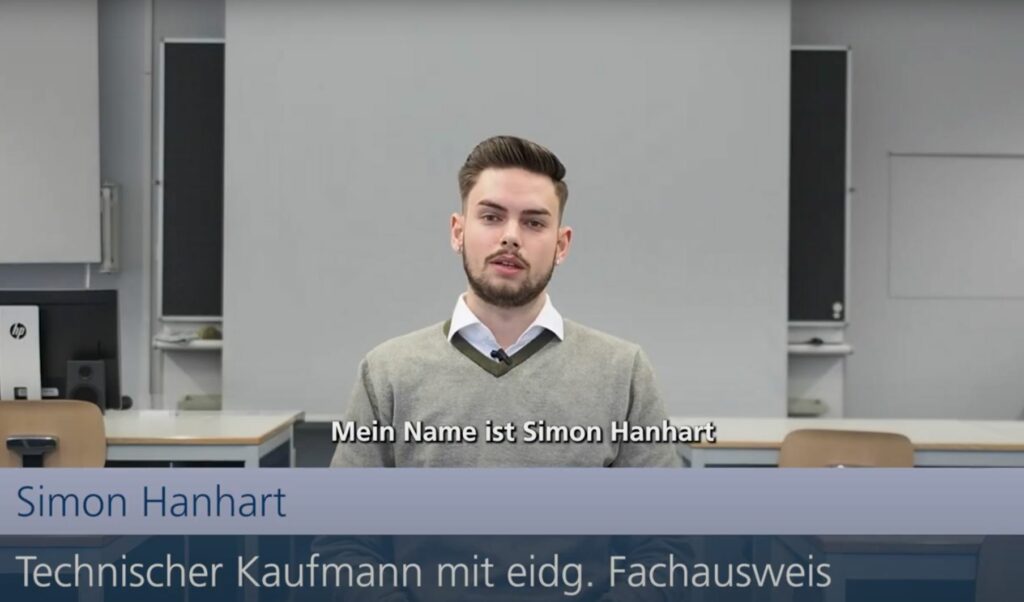 Simon Hanhart im Interview zur Ausbildung Technische Kaufleute.